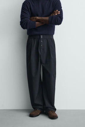 Striped Relaxed Trousers