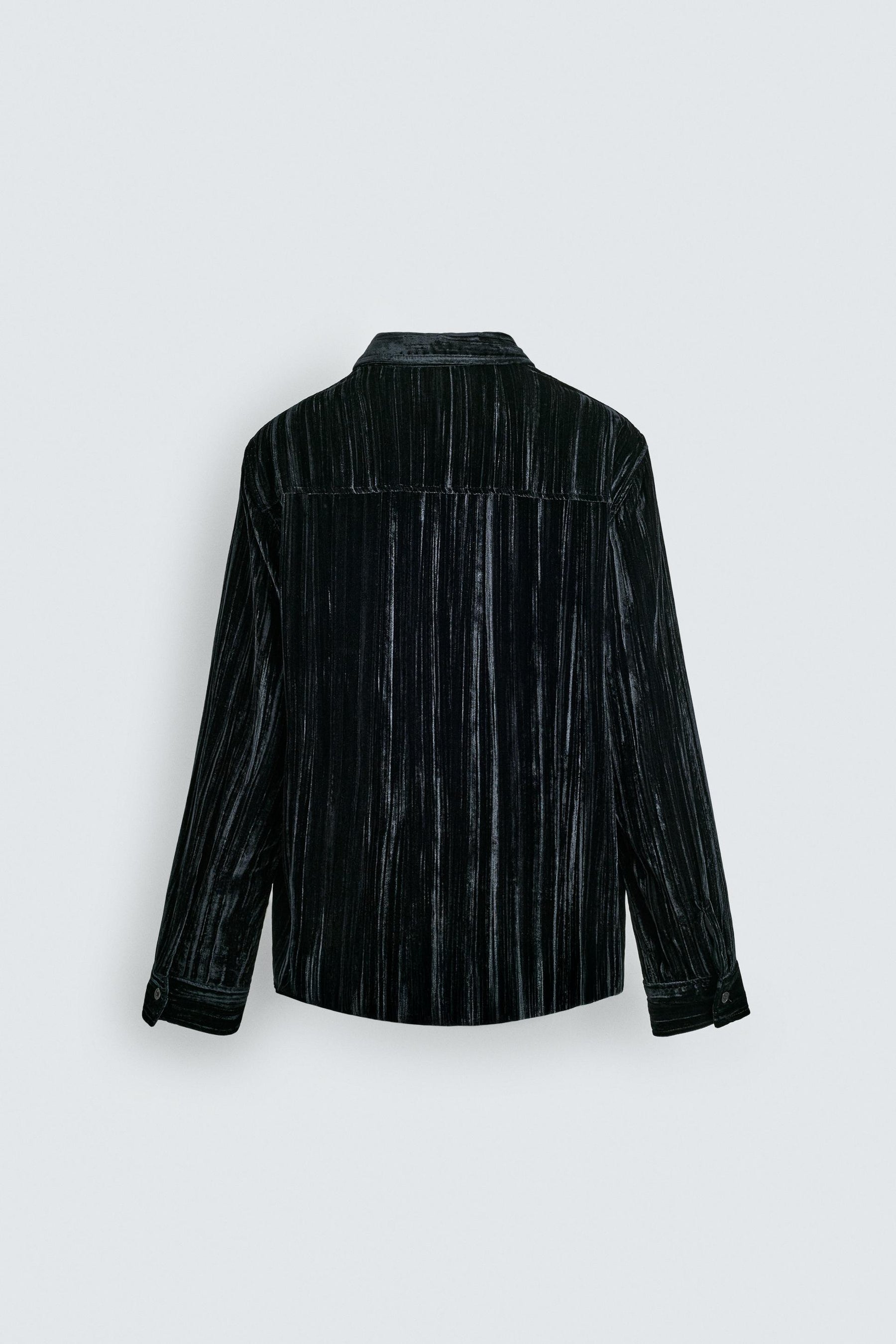 PLEATED VELVET OVERSHIRT - Image 7