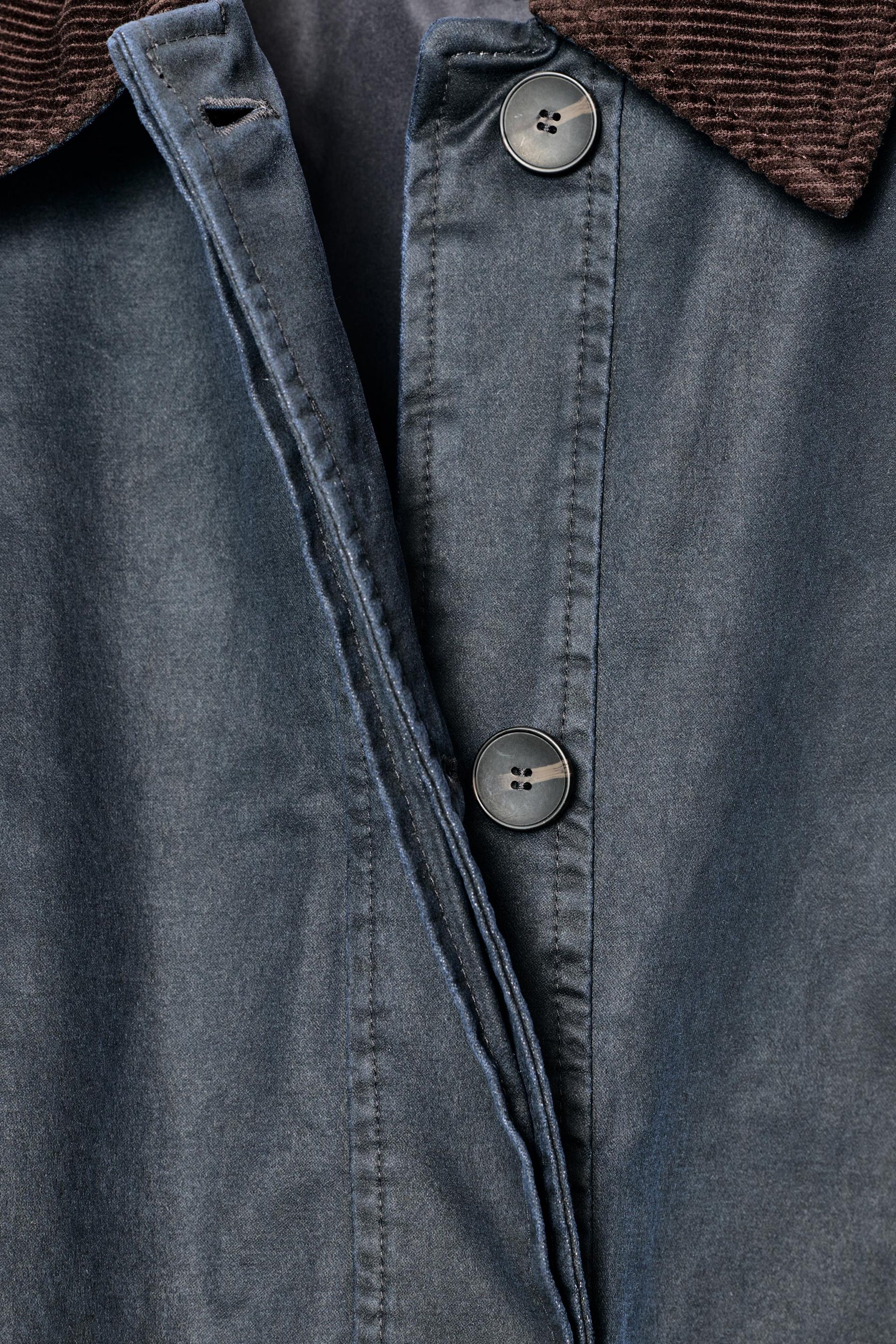 WAXED JACKET WITH CORDUROY COLLAR - Image 9