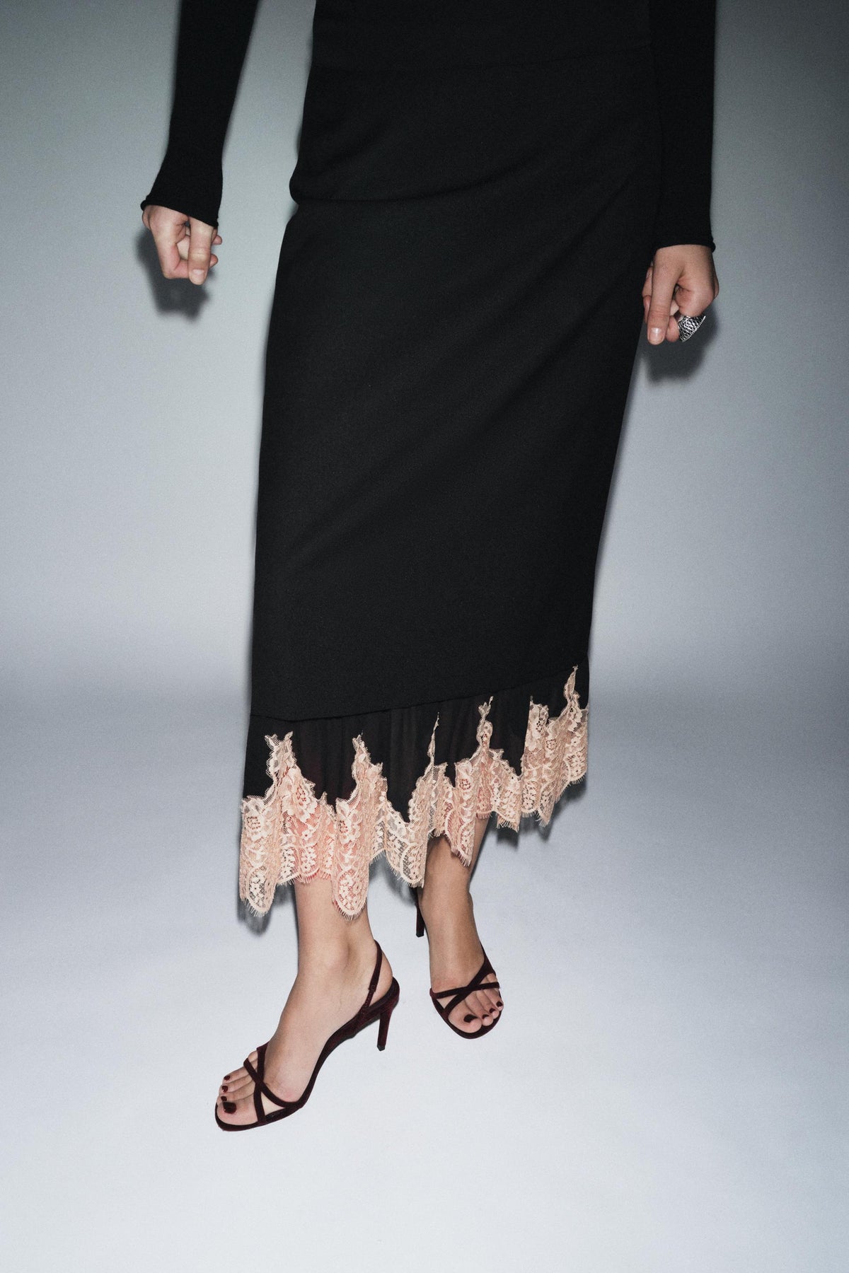 Lace Combined Skirt