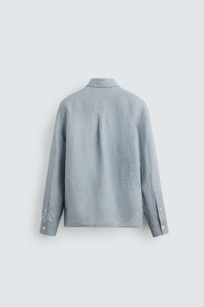 RELAXED FIT 100% LINEN SHIRT - Image 7