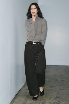 Striped Wide-Leg Trousers