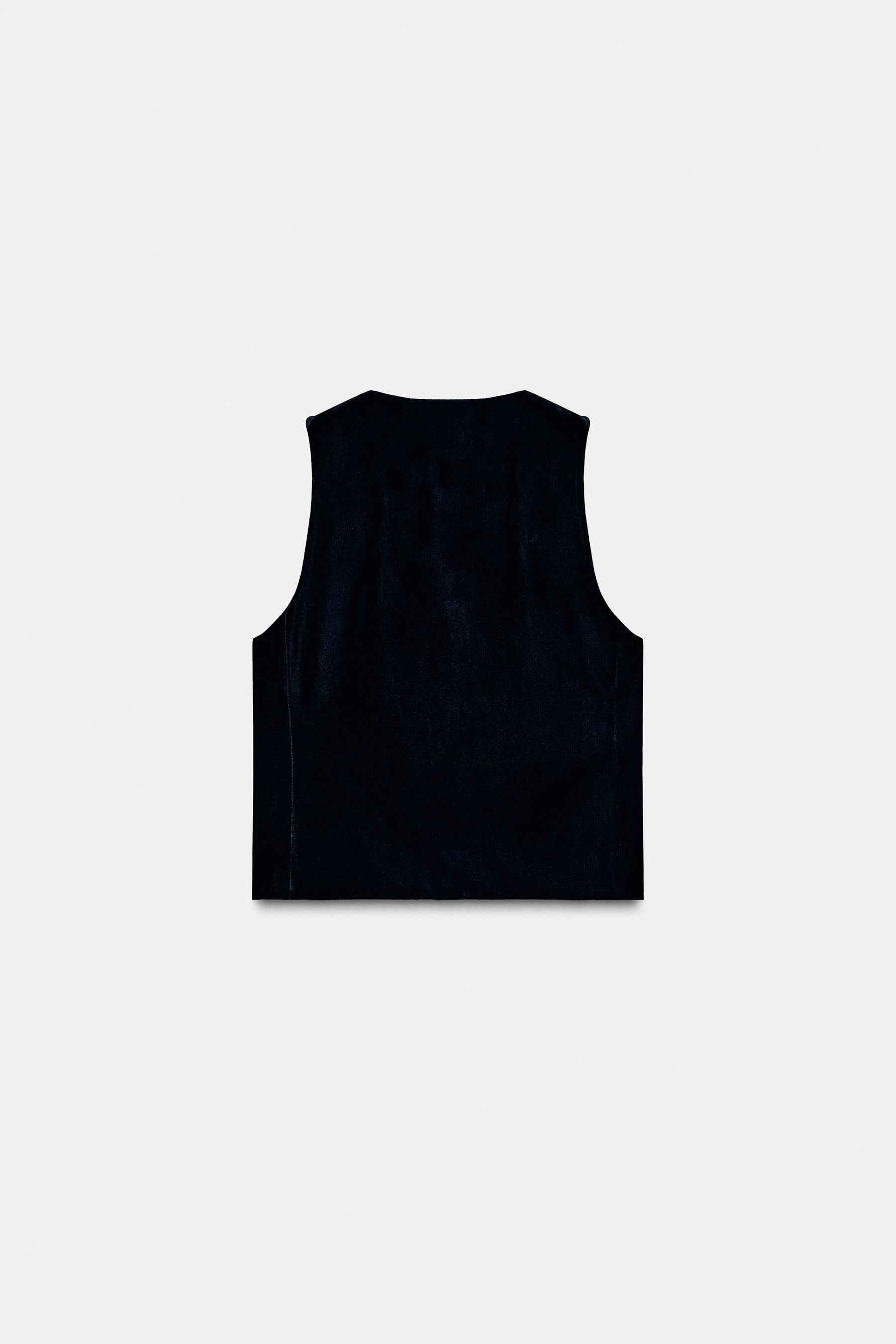 EMBROIDERED VELVET WAISTCOAT ZW COLLECTION - Image 5