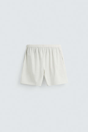 COTTON-HEMP STRIPED BERMUDA SHORTS - Image 7