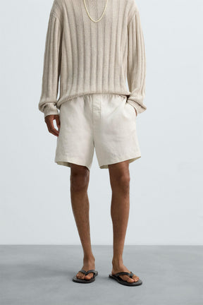 100% HEMP BERMUDA SHORTS - Image 2