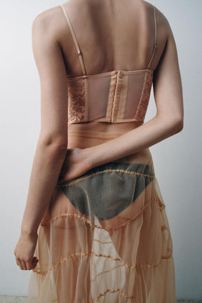 Organza Gathered Skirt