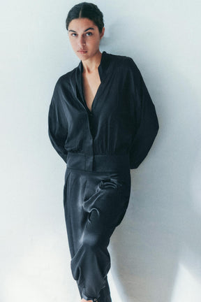 Satin Blazer Shirt
