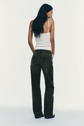 Wide-Leg Denim Jeans