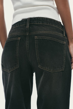 Wide-Leg Denim Jeans