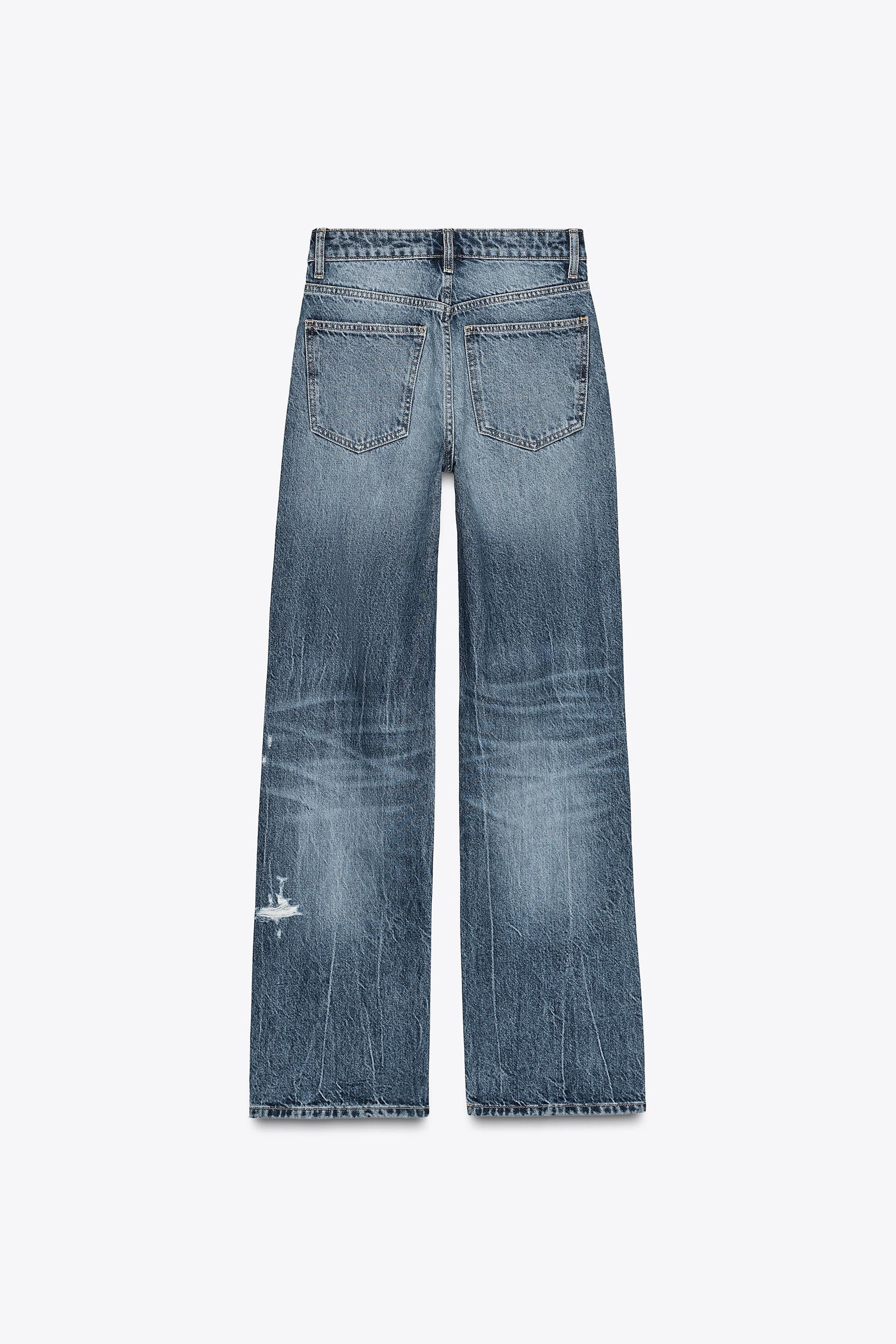 WIDE-LEG RIPPED JEANS