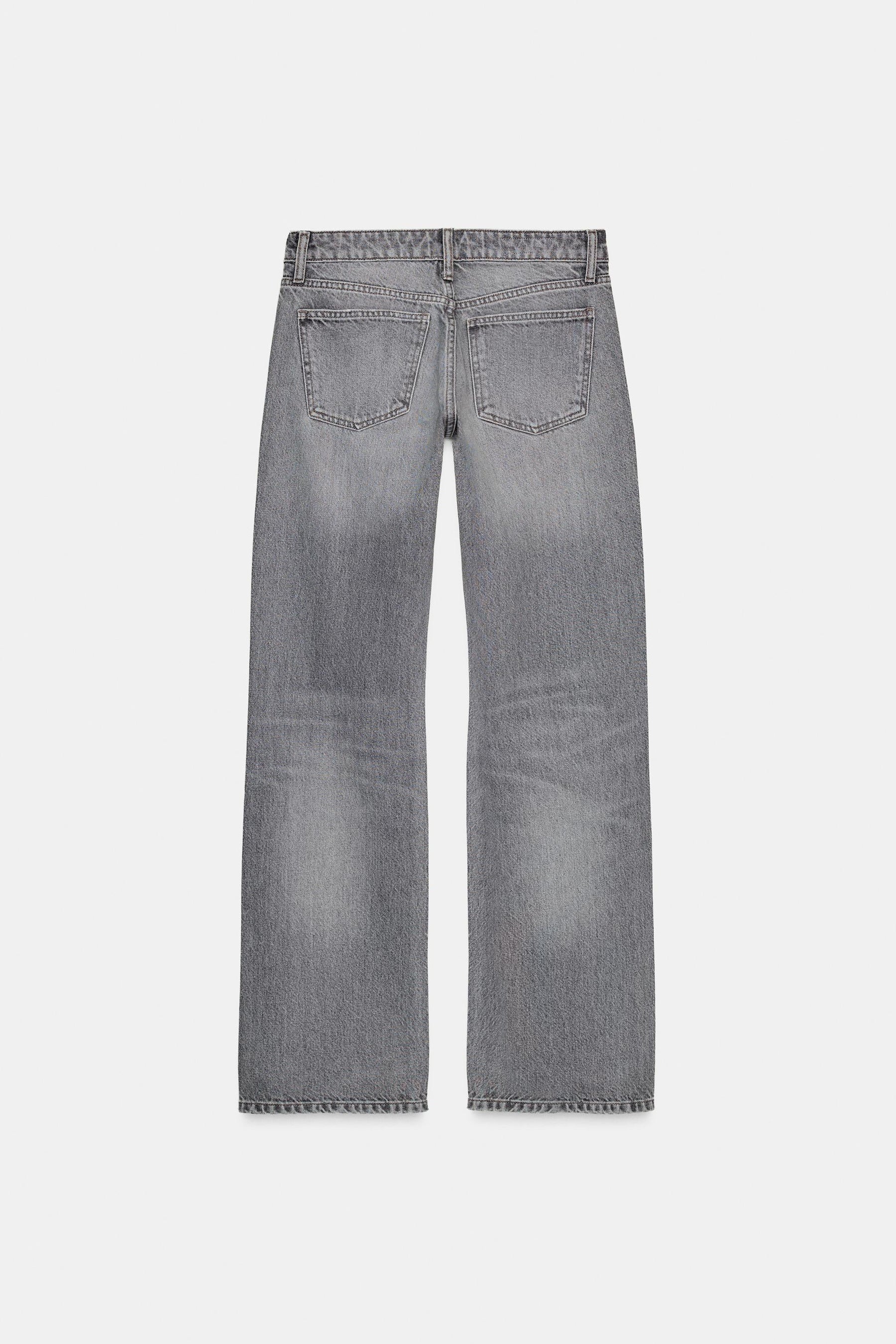 Wide-leg low-rise jeans