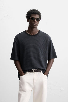 STRIPED JACQUARD T-SHIRT - Image 2