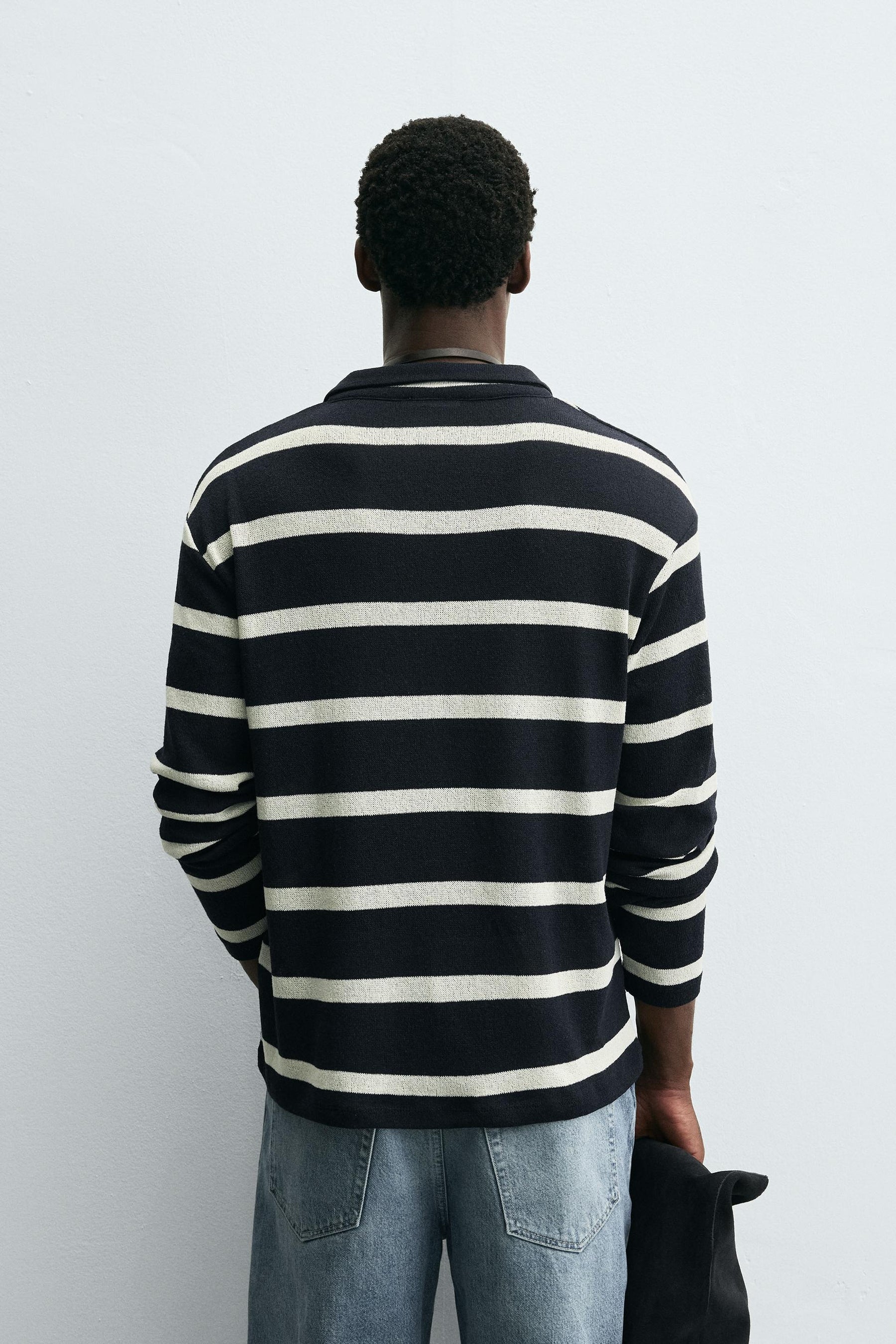 STRIPED JACQUARD POLO SHIRT - Image 3