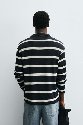 Striped Jacquard Polo