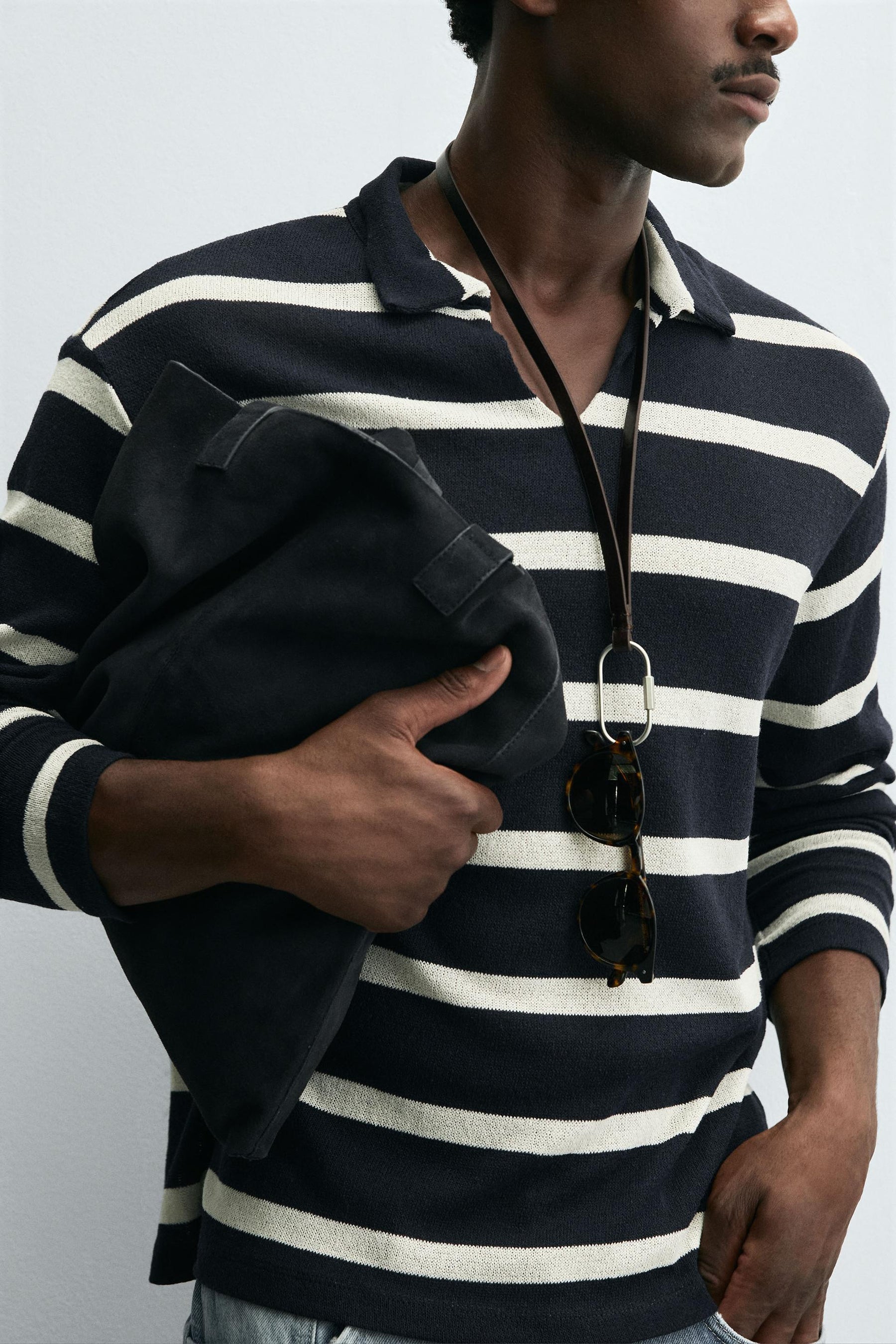 Striped Jacquard Polo
