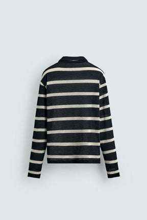 Striped Jacquard Polo