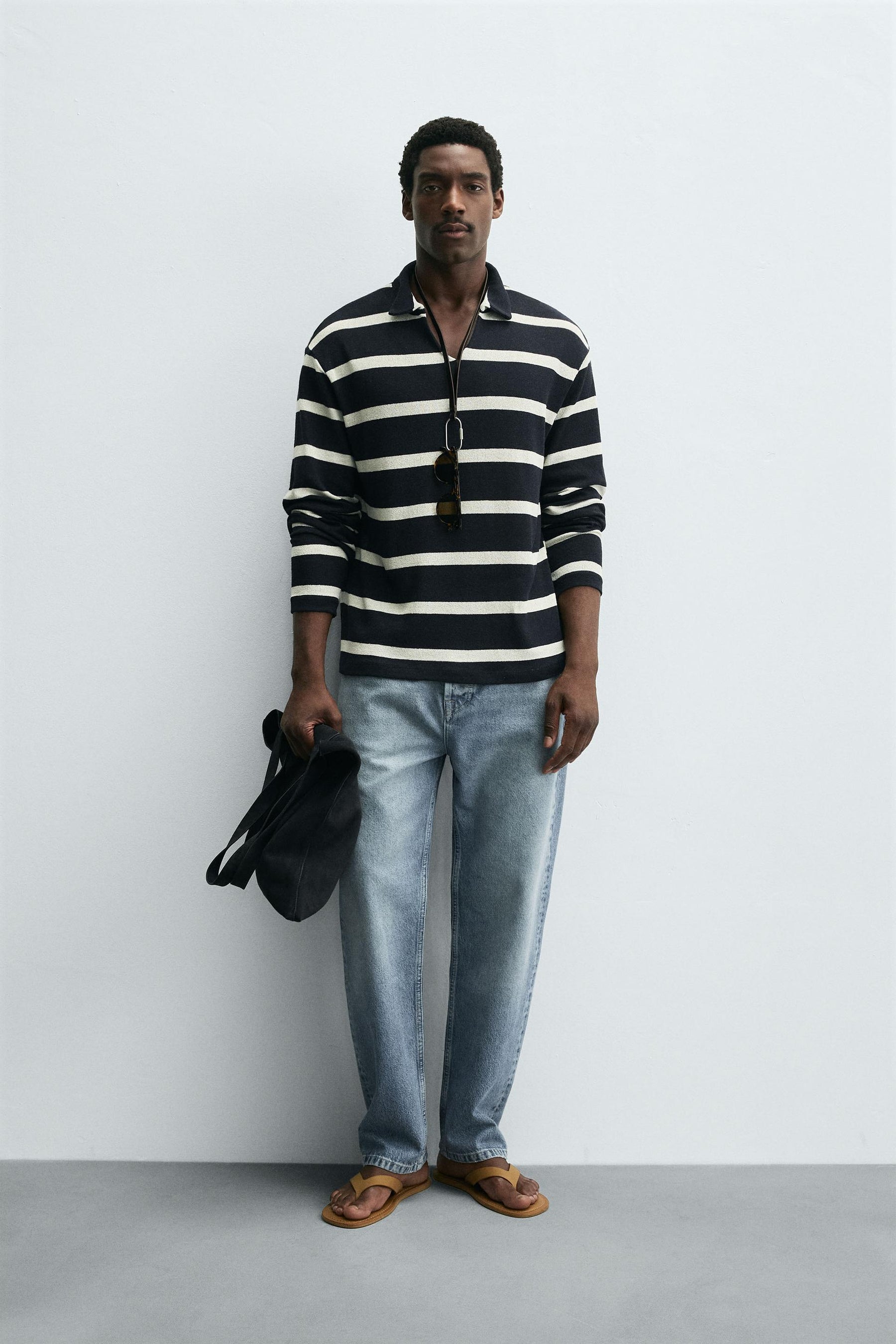Striped Jacquard Polo