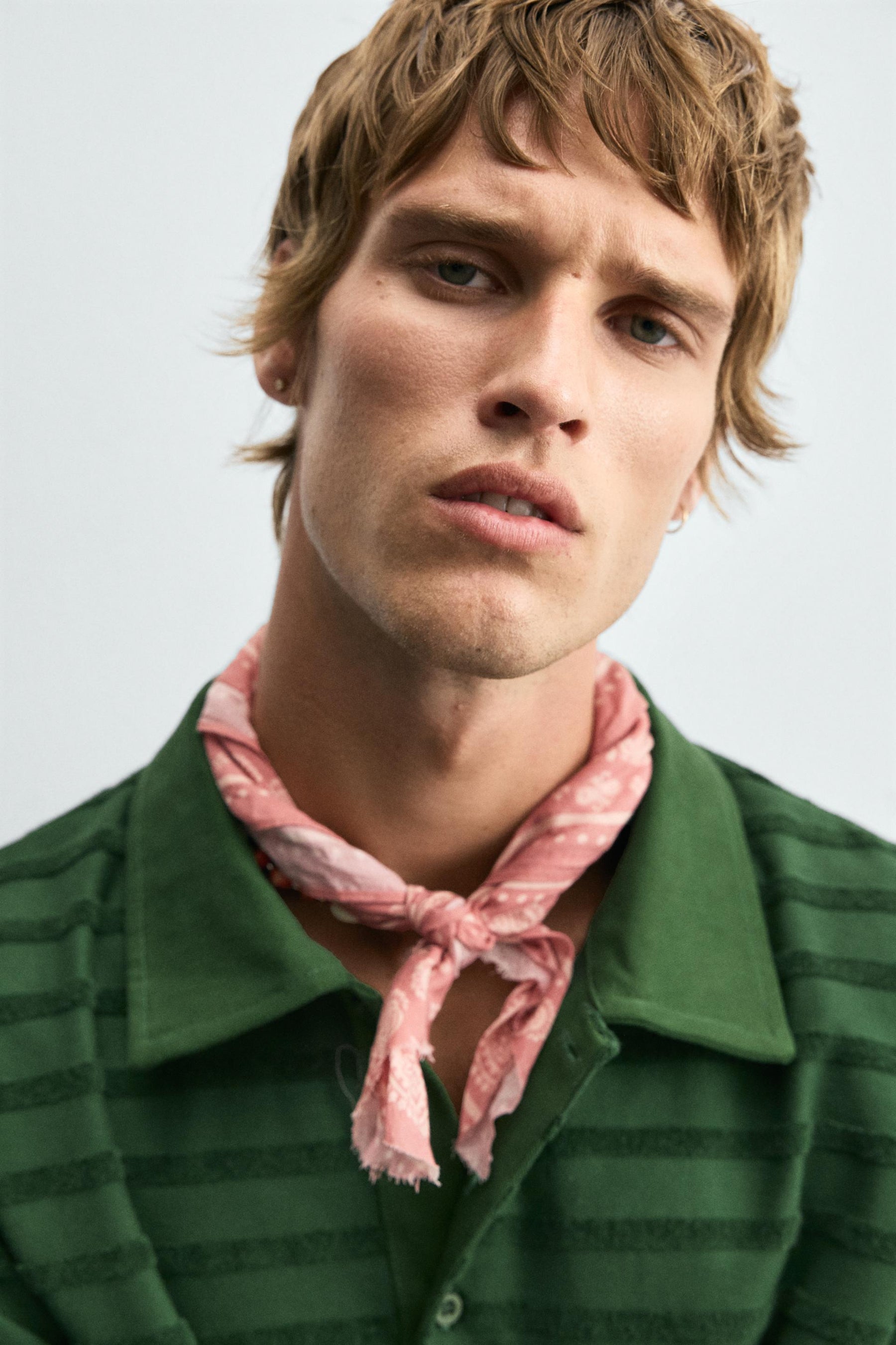 STRIPED JACQUARD TOWELLING POLO SHIRT - Image 5