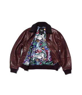 LEDER-FLUGJACKE