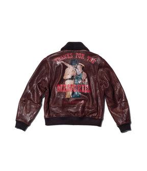 LEDER-FLUGJACKE