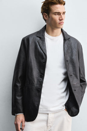 Leather Blazer
