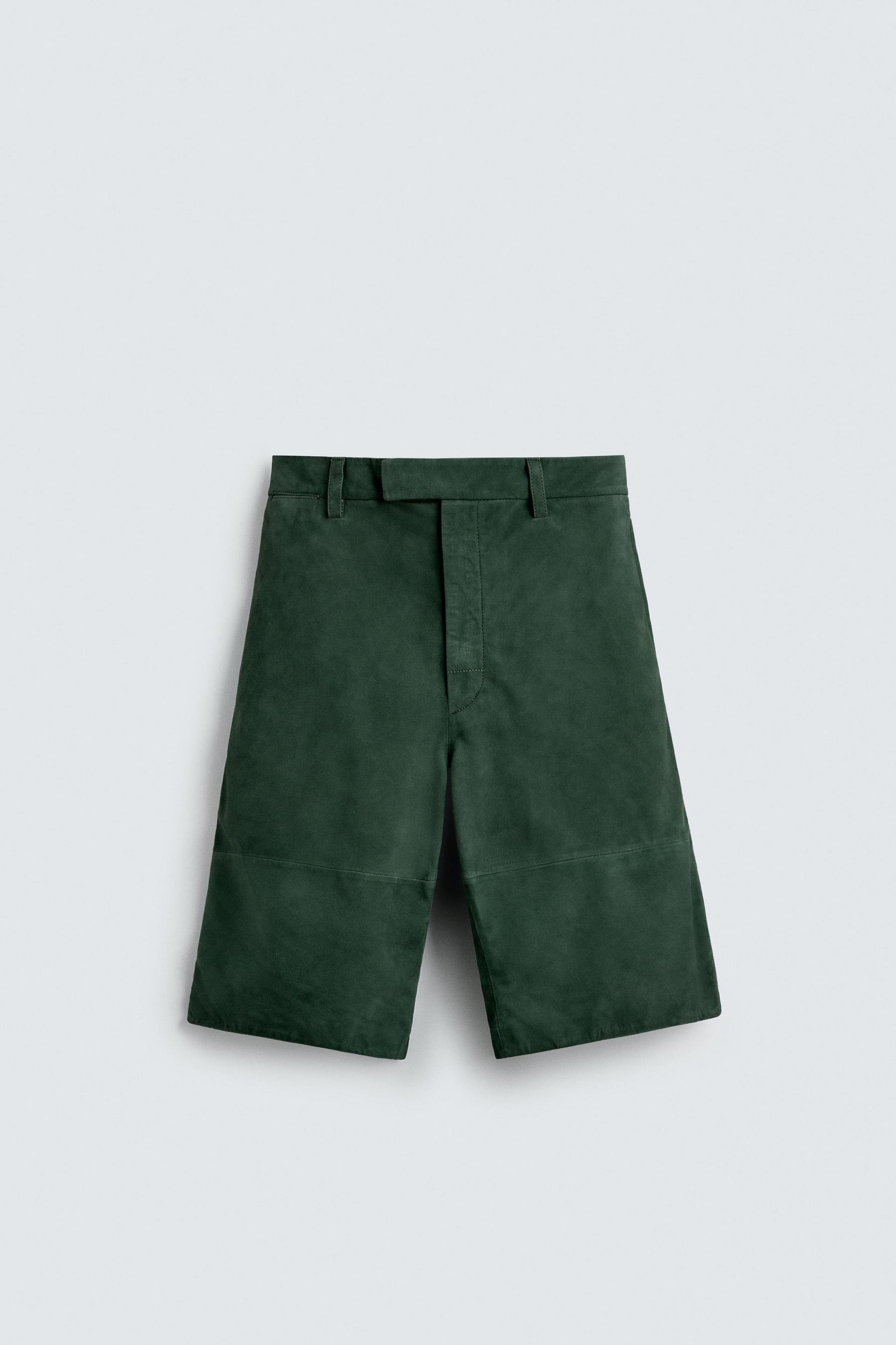 RELAXED FIT SUEDE LEATHER BERMUDA SHORTS - Image 8