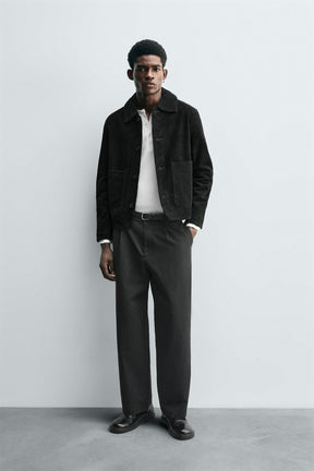 LEATHER SPLIT SUEDE JACKET - Image 1