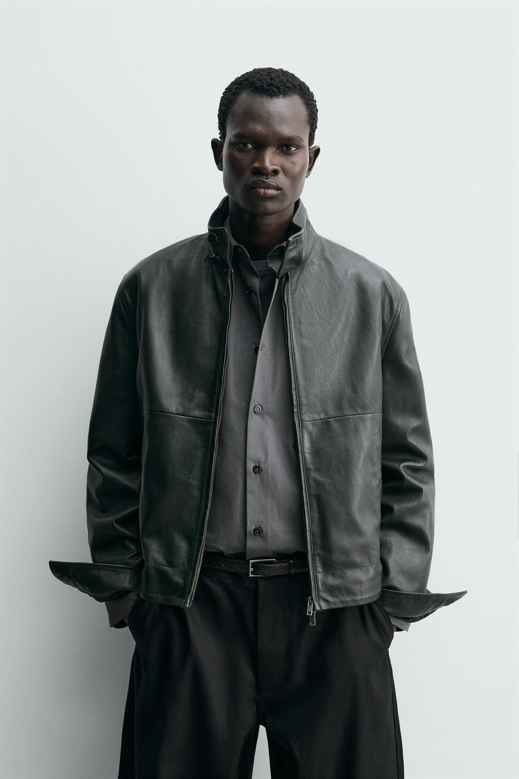 Relaxed Leather Jacket