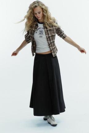 PLEATED MIDI SKIRT