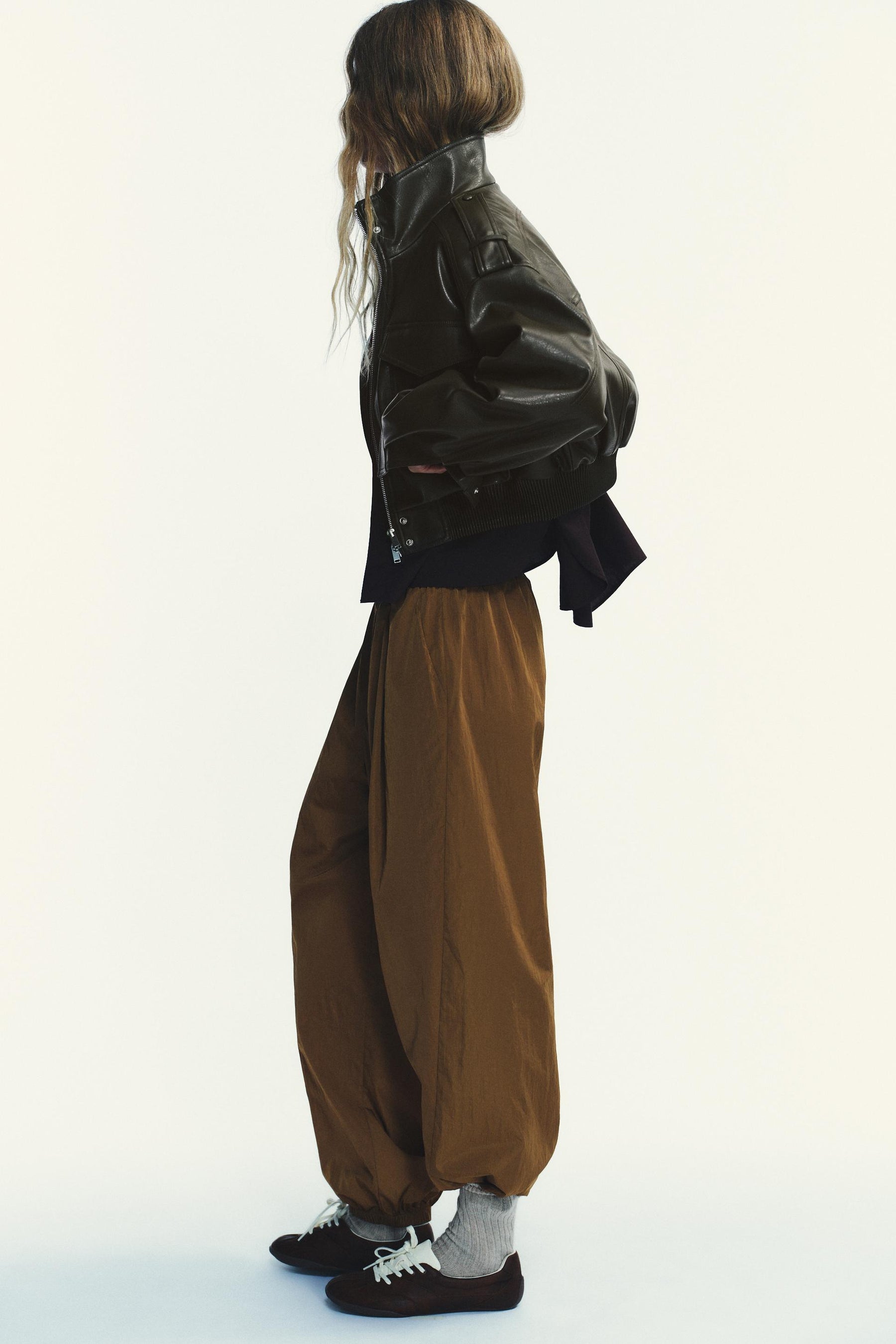Balloon Trousers with Cuffs