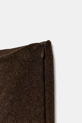 Wool Pleated Barrel Trousers