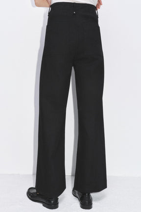 Wide-leg High-waist Jeans