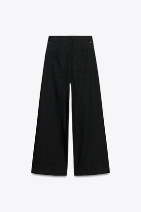 Wide-leg High-waist Jeans