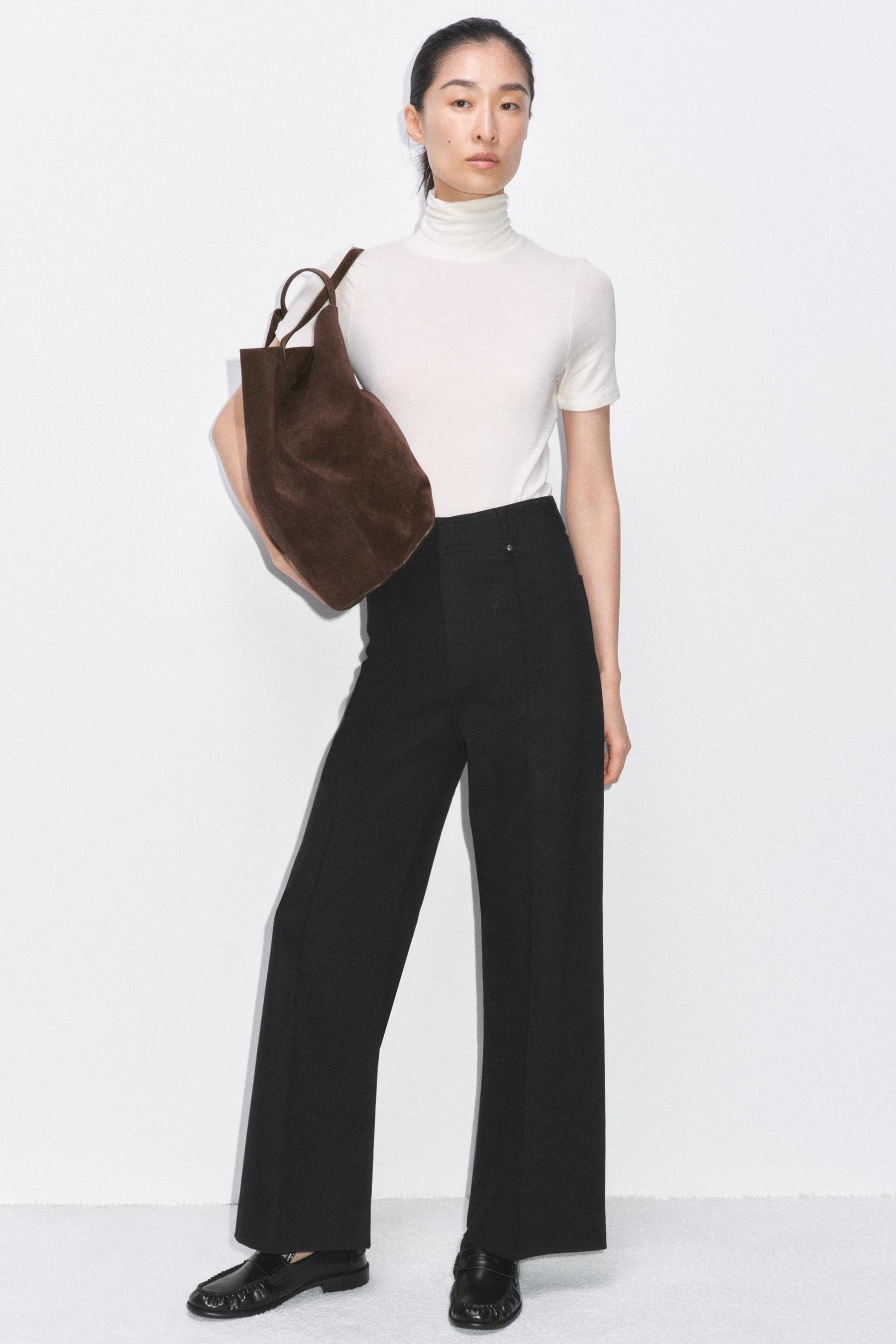 Wide-leg High-waist Jeans