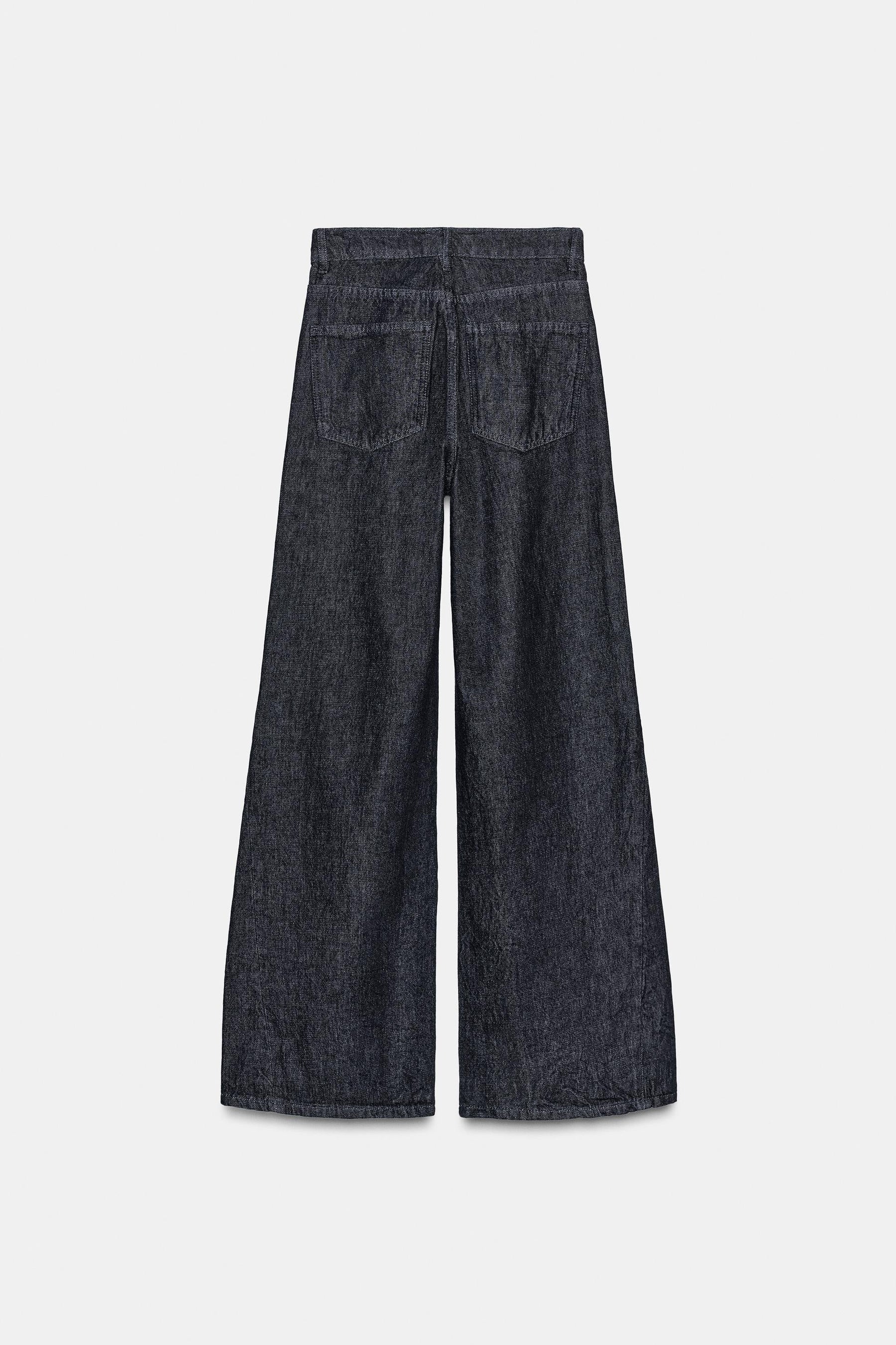 High-waist wide-leg jeans