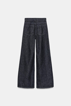 High-waist wide-leg jeans