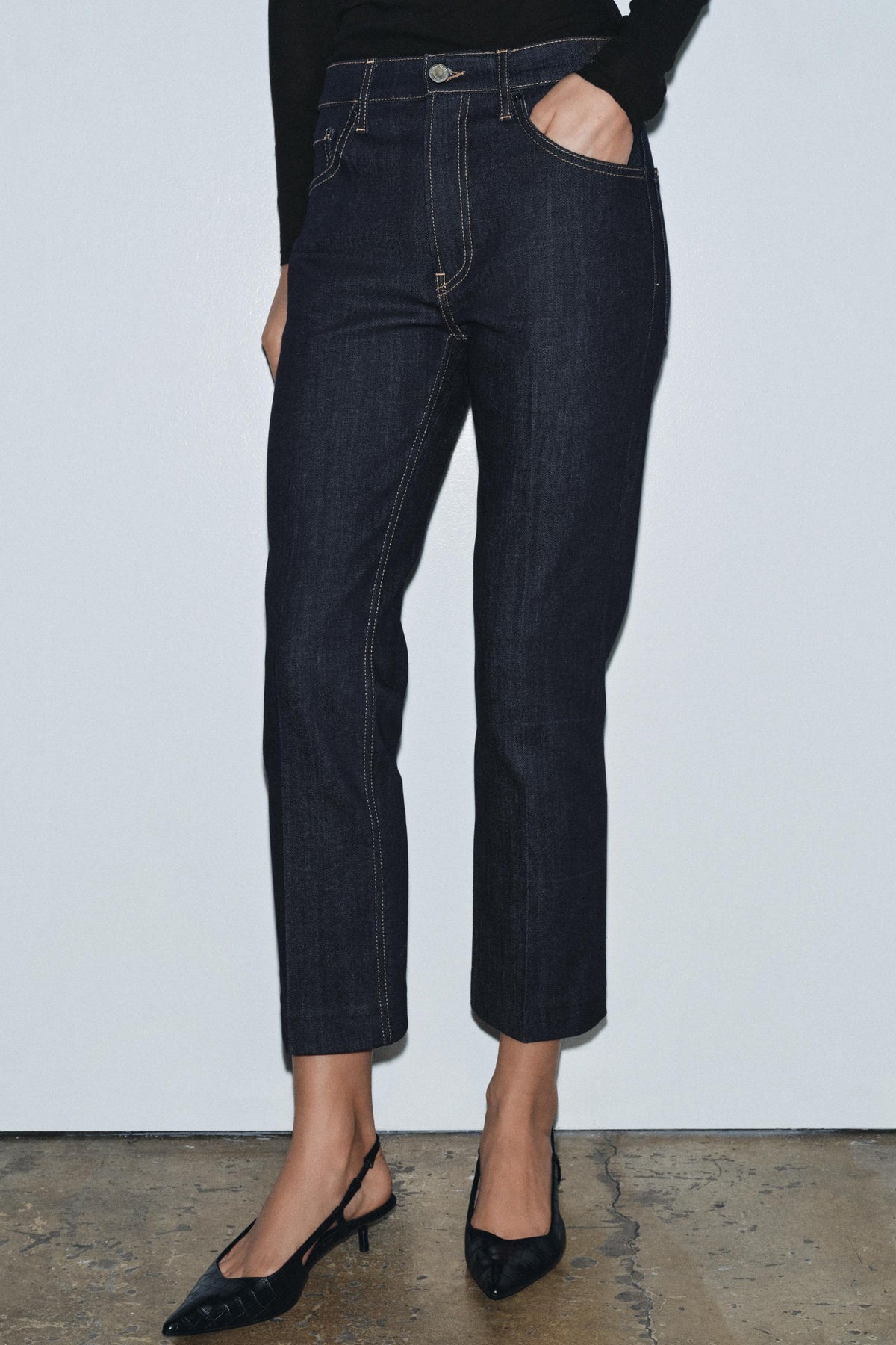 Bootcut Mid-Waist Jeans