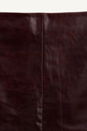 100% LEATHER STRAIGHT SKIRT