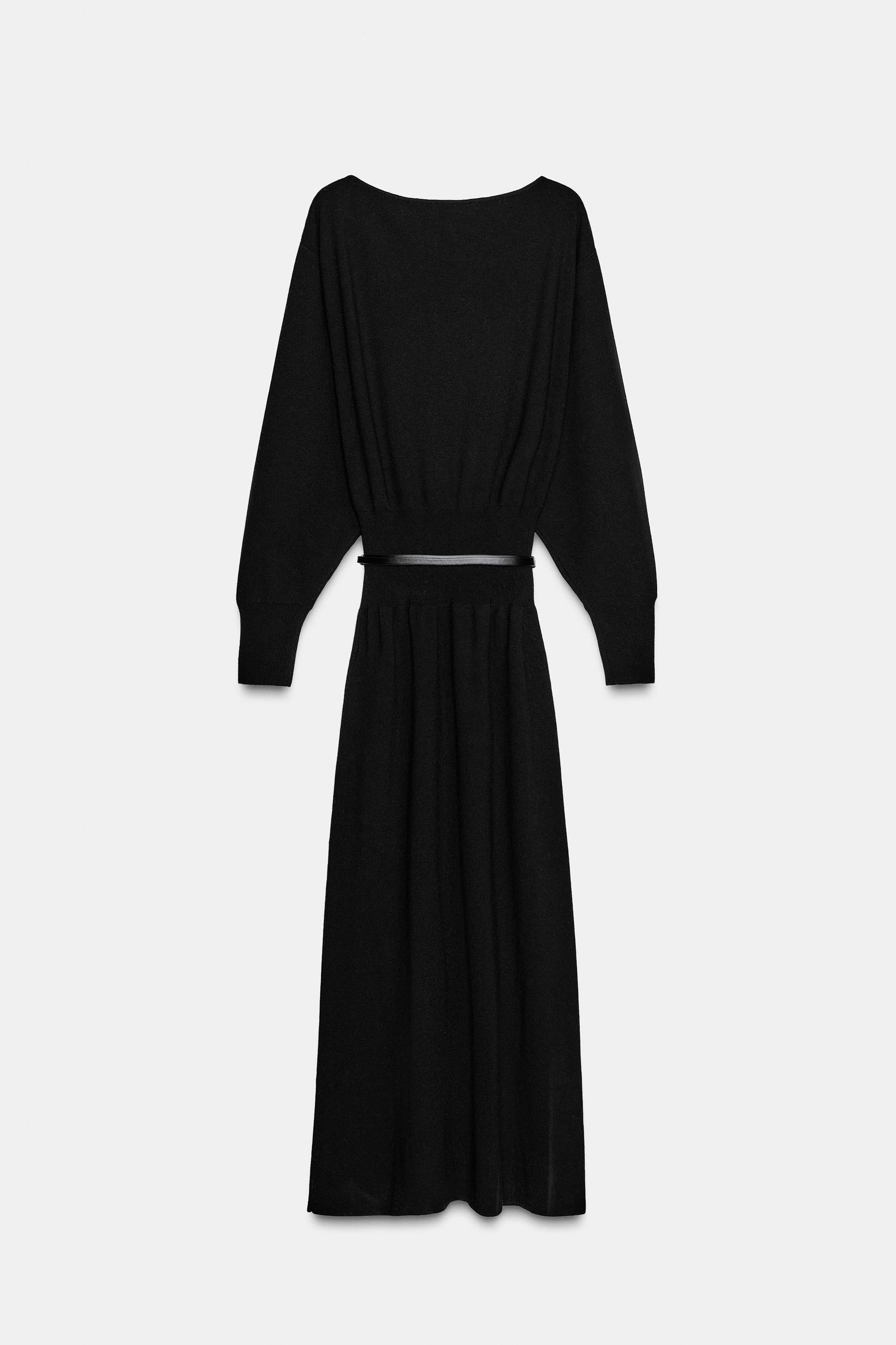 Belted midi dress