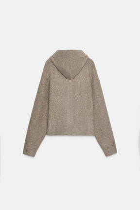 Cardigan-Hoodie mit Schleifenakzent