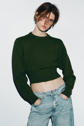 CROPPED KNIT JUMPER