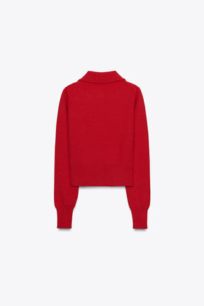 Strickjacke mit Peter-Pan-Kragen