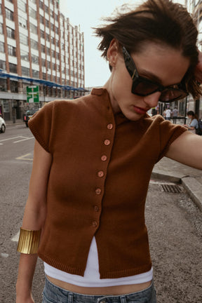 BUTTONED KNIT TOP - Image 3