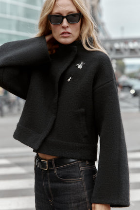 Double-Breasted Bomber Jacket