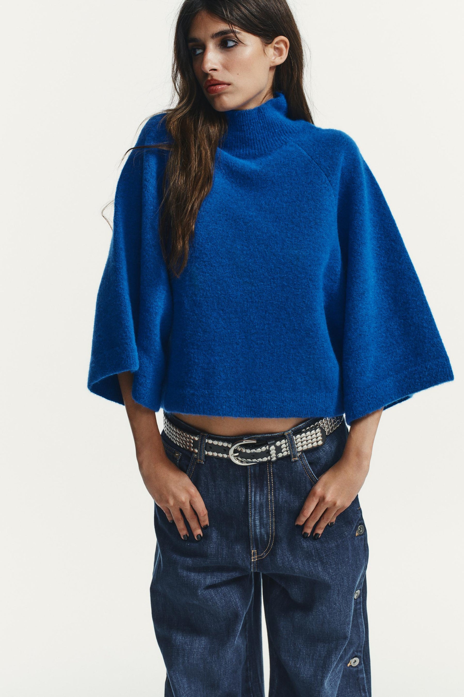 STRICKPULLOVER MIT WEITÄRMELN