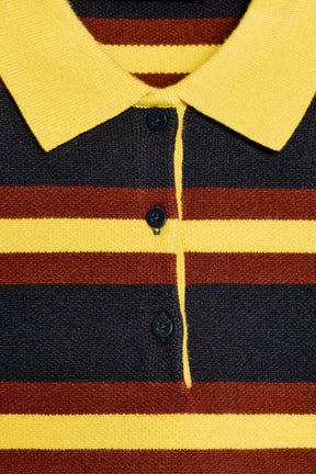 Gestreiftes Strickpolohemd