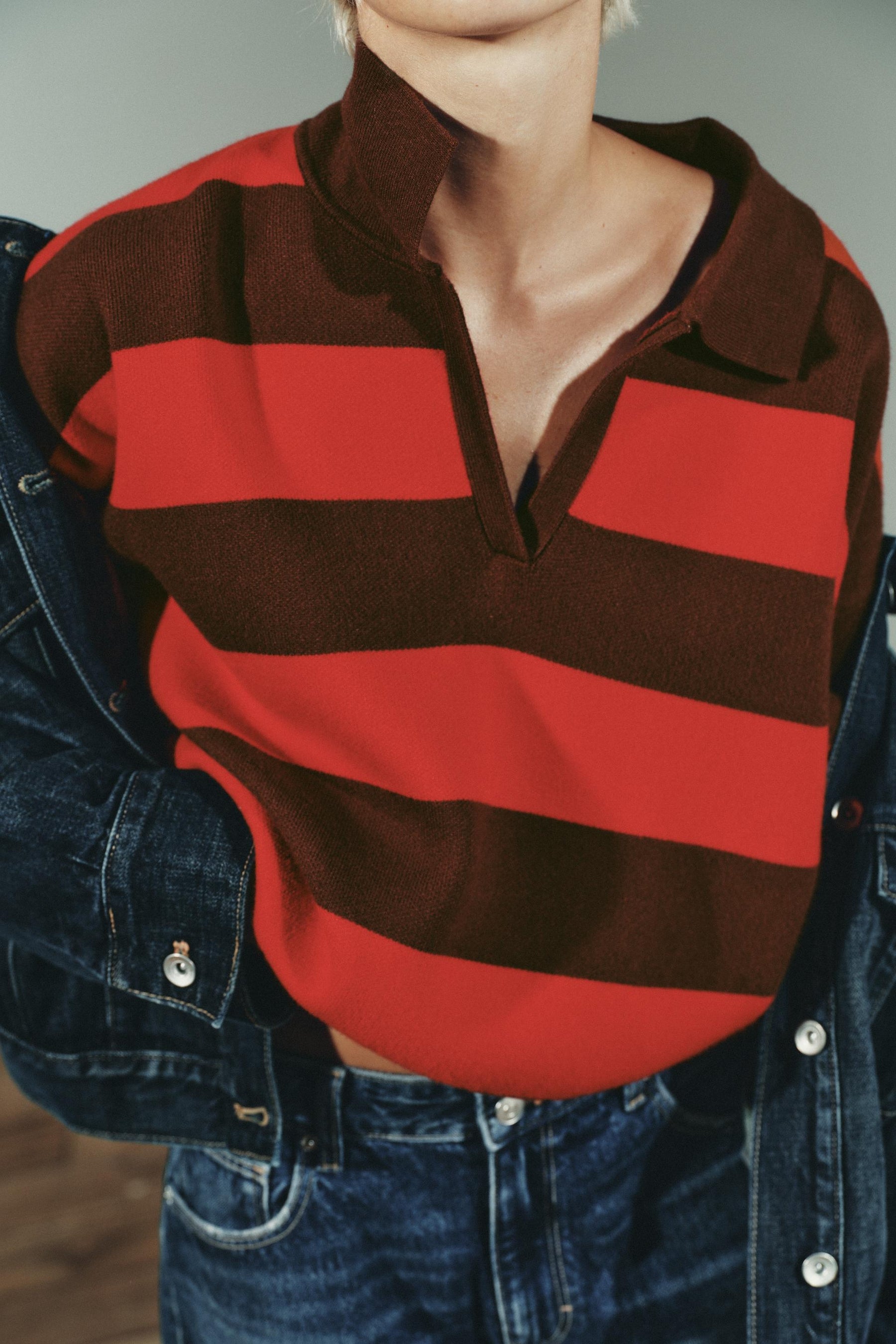 STRIPED KNIT SHIRT