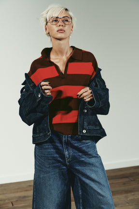 STRIPED KNIT SHIRT