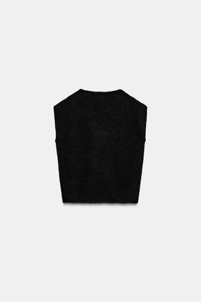 SLEEVELESS KNIT JUMPER
