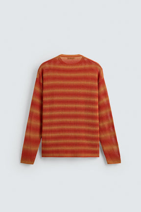STRIPED OPEN-KNIT SWEATER - Image 8